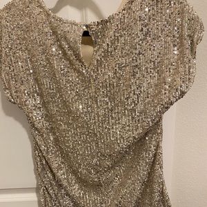 Rachel Zoe Gold Sequin Shirt